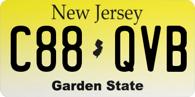 NJ license plate C88QVB