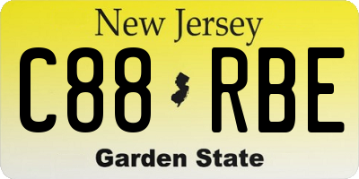 NJ license plate C88RBE