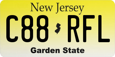 NJ license plate C88RFL