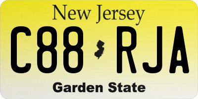 NJ license plate C88RJA