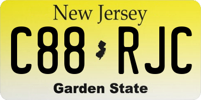 NJ license plate C88RJC