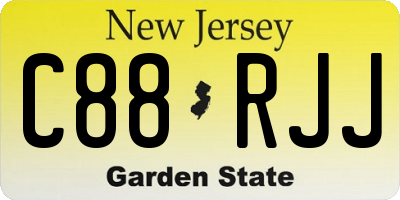 NJ license plate C88RJJ