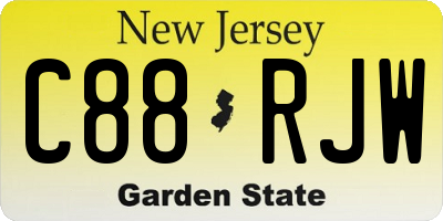 NJ license plate C88RJW