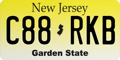 NJ license plate C88RKB