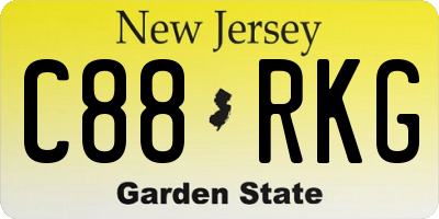 NJ license plate C88RKG
