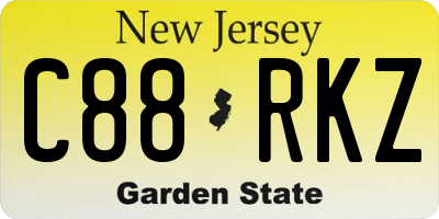 NJ license plate C88RKZ