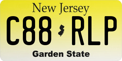 NJ license plate C88RLP