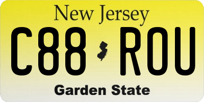 NJ license plate C88ROU