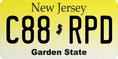 NJ license plate C88RPD