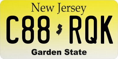 NJ license plate C88RQK
