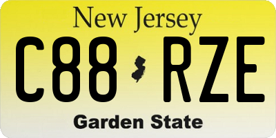 NJ license plate C88RZE