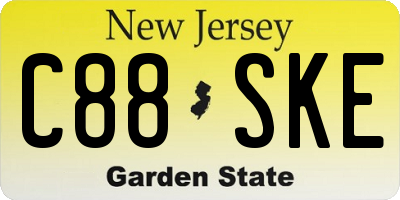NJ license plate C88SKE