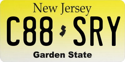 NJ license plate C88SRY