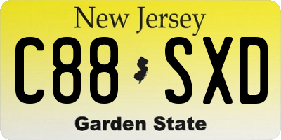 NJ license plate C88SXD