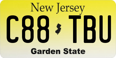 NJ license plate C88TBU