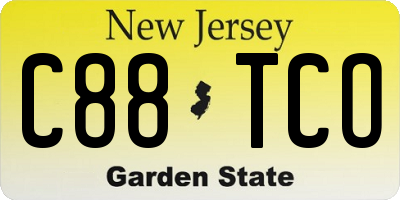 NJ license plate C88TCO
