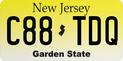NJ license plate C88TDQ