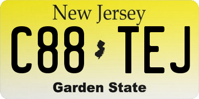 NJ license plate C88TEJ