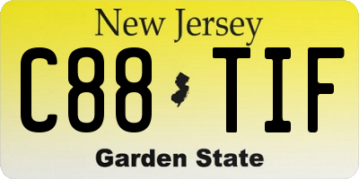 NJ license plate C88TIF
