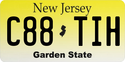 NJ license plate C88TIH