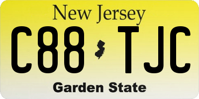 NJ license plate C88TJC