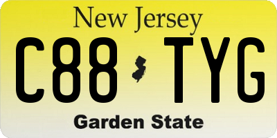 NJ license plate C88TYG
