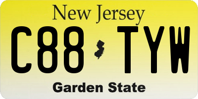 NJ license plate C88TYW