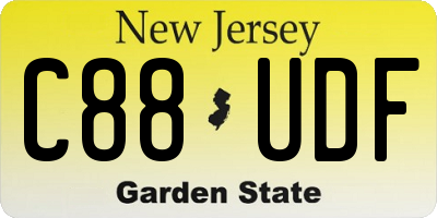 NJ license plate C88UDF