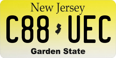 NJ license plate C88UEC