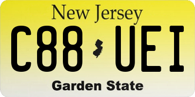 NJ license plate C88UEI