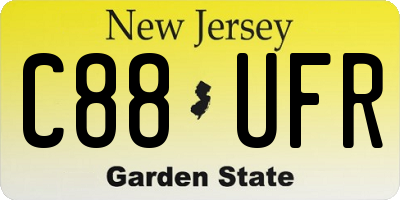 NJ license plate C88UFR