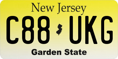 NJ license plate C88UKG