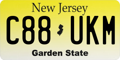 NJ license plate C88UKM