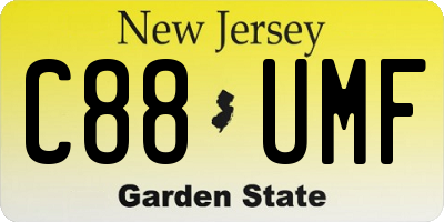 NJ license plate C88UMF