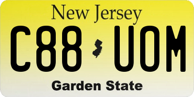 NJ license plate C88UOM