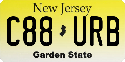 NJ license plate C88URB