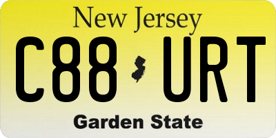 NJ license plate C88URT