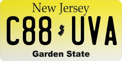 NJ license plate C88UVA
