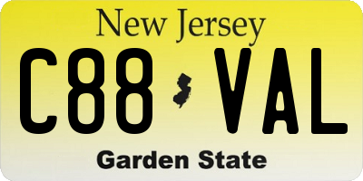 NJ license plate C88VAL