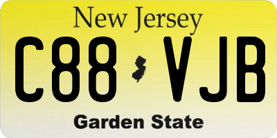 NJ license plate C88VJB