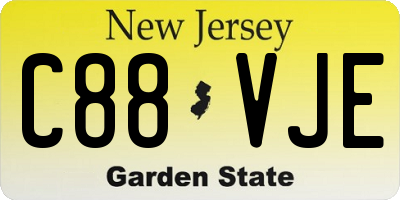 NJ license plate C88VJE