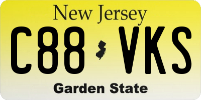 NJ license plate C88VKS