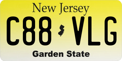 NJ license plate C88VLG