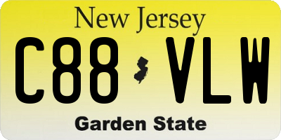 NJ license plate C88VLW