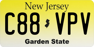 NJ license plate C88VPV