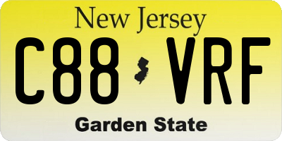 NJ license plate C88VRF