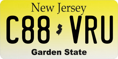 NJ license plate C88VRU