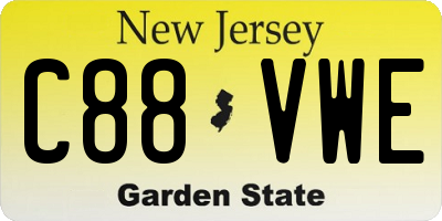 NJ license plate C88VWE
