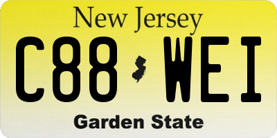 NJ license plate C88WEI