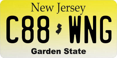NJ license plate C88WNG